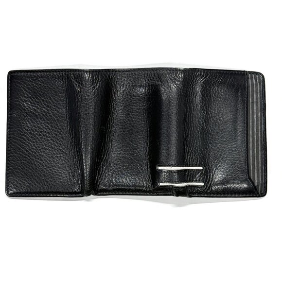 Buxton Lot of 2 Black Mens Trifold Leather Wallet & Slim Front Pocket ID - Picture 8 of 10